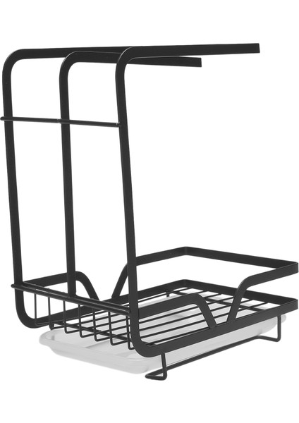 Santkuee Mutfak Süngeri Raf Havlu Kurutma Rafı Tutucu Lavabo Raf Organizatör Tepsi ile Mutfak Aksesuarları Depolama Organizatör-A (Yurt Dışından) fiyatları