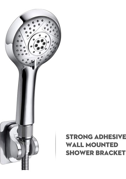 Santkuee Duş Başlığı Tutucu-Yapışkanlı El Duş Başlığı Tutucu Su Geçirmez ve Açı Ayarlanabilir Duvara Monte Duş Braketi (Yurt Dışından) fırsatları