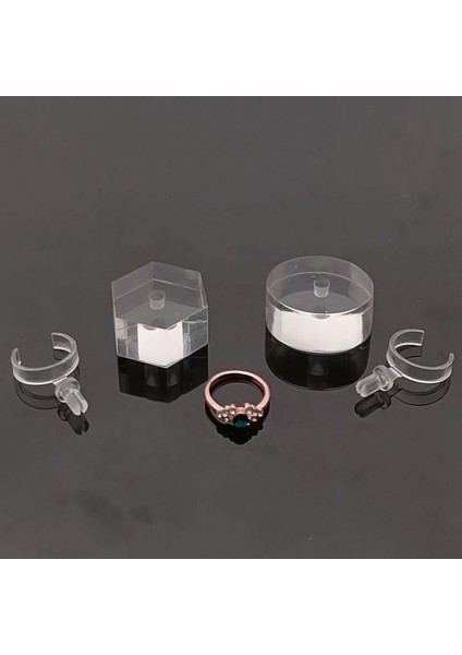 Santkuee Şeffaf Akrilik Halka Ekran Standı Takı Vitrin Halka Saklama Kutusu Fotoğraf Sahne Oval (Yurt Dışından) fiyatları