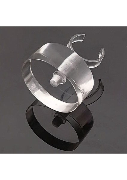 Santkuee Şeffaf Akrilik Halka Ekran Standı Takı Vitrin Halka Saklama Kutusu Fotoğraf Sahne Oval (Yurt Dışından) fırsatları