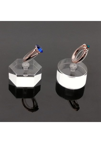 Santkuee Şeffaf Akrilik Halka Ekran Standı Takı Vitrin Halka Saklama Kutusu Fotoğraf Sahne Oval (Yurt Dışından) indirimleri