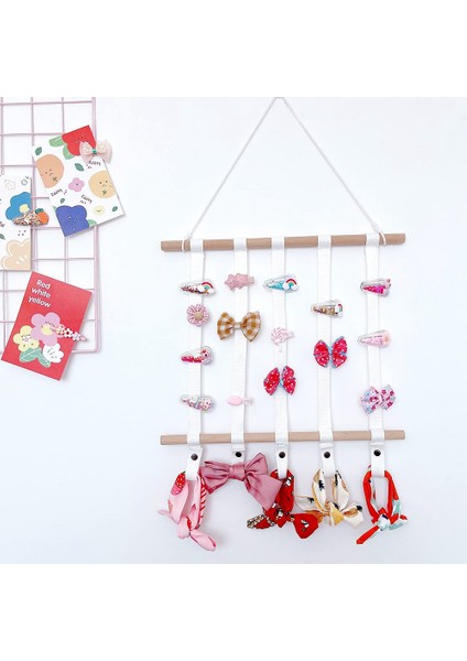 Santkuee Saç Bantları Depolama Tutucu Kızlar Için Saç Yay Tutucu, Saç Kravat, Klip, Kız Bebek Odası Için Fiyonk Organizatörler Beyaz (Yurt Dışından) modelleri