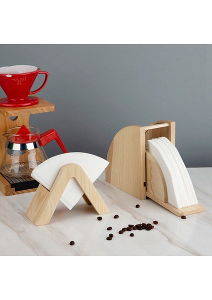 Santkuee Bambu Ahşap Kahve Filtresi Tutucu Dağıtıcı Filtre Kağıdı Raf Sergileme Rafı Depolama Filtreleme Kağıt Depolama Rafı 7.5 cm (Yurt Dışından) modelleri