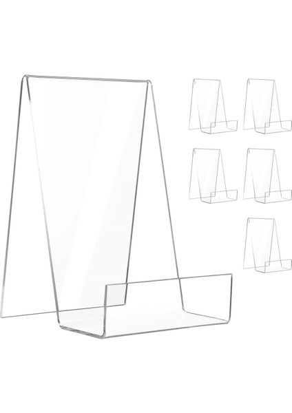Santkuee 6pack Akrilik Kitap Standı Resim Albümleri, Kitaplar, Müzik Sayfalarını Görüntülemek Için Şeffaf Akrilik Ekran Şövale Tutucu (Büyük) (Yurt Dışından)
