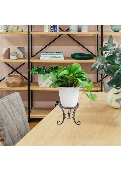 Santkuee Çiçek Metal Çiçek Standı, Avrupa Tarzı Balkon Zemin Bahçe Saksı Ekici Tutucu Dekor Bitki Rafı 2 (Yurt Dışından) fırsatları