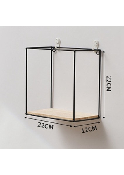 Santkuee Duvara Monte Raf Kare Demir Standı Oturma Odası Yatak Odası Dekoratif Kitap Saksı Sergileme Rafları Ev Aksesuarları A (Yurt Dışından) fiyatları