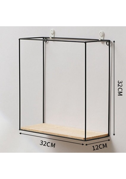 Santkuee Duvara Monte Raf Kare Demir Standı Oturma Odası Yatak Odası Dekoratif Kitap Saksı Sergileme Rafları Ev Aksesuarları A (Yurt Dışından) modelleri