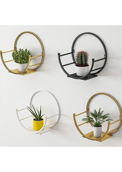 Santkuee Yumruksuz Duvar Rafı Ev Duvar Asılı Bitkiler Ekici Depolama Rafı Duvar Ekranı Zanaat Rafları B (Yurt Dışından) fırsatları