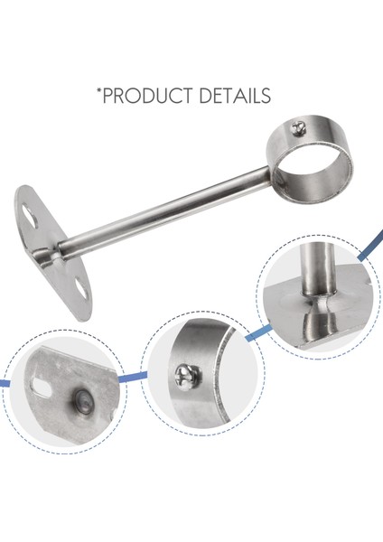 Santkuee Tavan Montaj Braketi, Gardırop Boru Braketi, 32MM Çap, Gardırop Çubuğu Kolu Destek Tutucu Boru Flanş Soketi 2 Adet (150MM) (Yurt Dışından) indirimleri