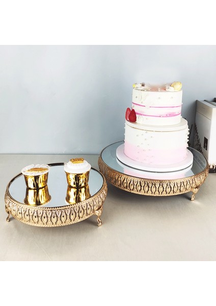 Santkuee Altın Kristal Metal Düğün Pastası Standı Modern Kek Standları Plaka Raf Seti Festivali Parti Ekran Tepsisi Kek Standı Tutucu M (Yurt Dışından) modelleri