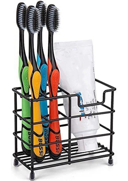 Santkuee Banyolar Için Diş Fırçası Tutucuları, Paslanmaz Çelik Banyo Siyah Diş Fırçalama ve Diş Macunu Tutucu, Tuvalet Dekoru (Yurt Dışından) fırsatları