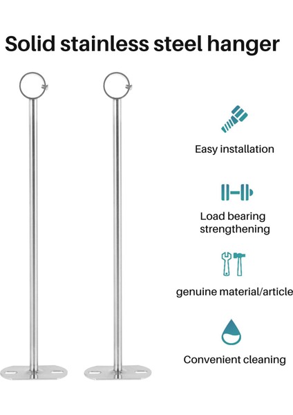 Santkuee Tavan Montaj Braketi, Gardırop Boru Braketi, 32MM Çap, Gardırop Çubuğu Kolu Destek Tutucu Boru Flanş Soketi 2 Adet (350MM) (Yurt Dışından) fiyatları