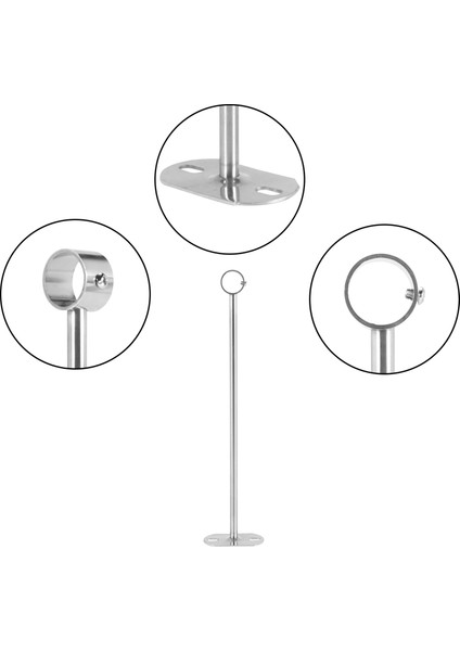 Santkuee Tavan Montaj Braketi, Gardırop Boru Braketi, 32MM Çap, Gardırop Çubuğu Kolu Destek Tutucu Boru Flanş Soketi 2 Adet (350MM) (Yurt Dışından) indirimleri