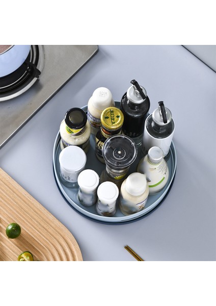 Santkuee Mutfak Baharat Saklama Tepsisi Dönen Kozmetik Organizatör Kutusu 360 Derece Döndürme Tepsisi Banyo Depolama Organizatör (Beyaz) (Yurt Dışından) indirimleri