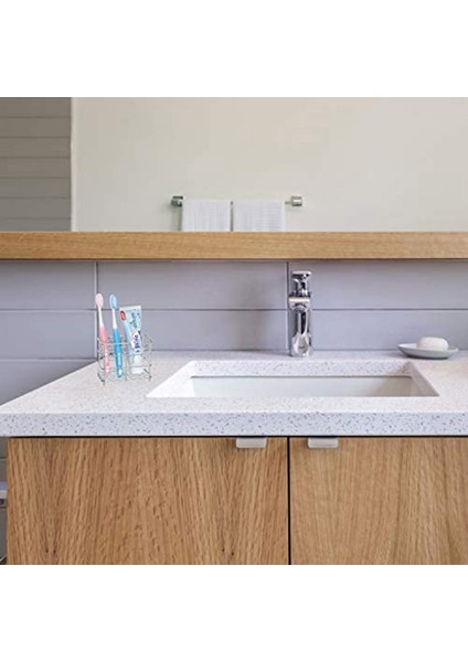 Santkuee Küçük Banyo Diş Fırçası Tutucu, 5 Yuva Gümüş Paslanmaz Çelik Banyo Aksesuarları Küçük Alan Depolama Rafı (Yurt Dışından) fiyatları