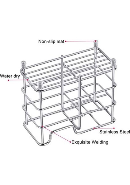 Santkuee Küçük Banyo Diş Fırçası Tutucu, 5 Yuva Gümüş Paslanmaz Çelik Banyo Aksesuarları Küçük Alan Depolama Rafı (Yurt Dışından) fırsatları