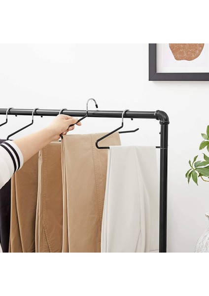 Santkuee Metal Elbise Askısı, 20 Adet, Pantolon Askısı, Ø 5 mm Tel, Pvc Plastik Kaplamalı, Kaymaz, 35CM, Siyah (Yurt Dışından) fırsatları