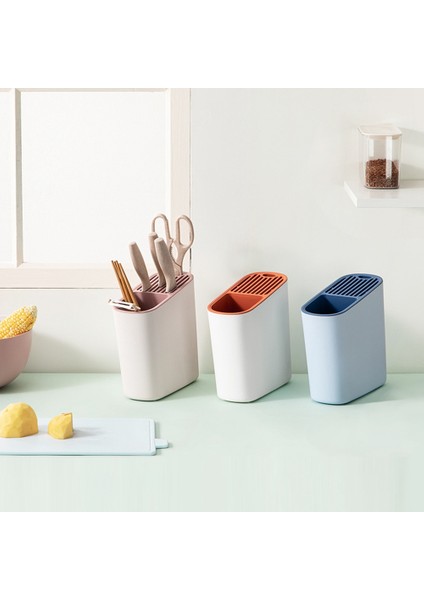 Santkuee Mutfak Drenaj Bıçak Tutucu Bıçak Blok Standı Sofra Organizatör Çubuklarını Çatal Tutucu Saklama Kutusu Organizatör Turuncu (Yurt Dışından) modelleri