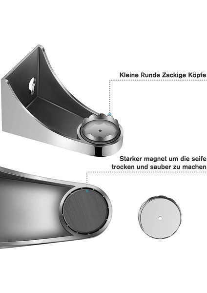 Santkuee Sabunluk Manyetik, Sabunluklar Duvara Monte, Sabunluk Kullanımı Kolay, Banyo Duvarı, Mutfak Lavabosu Vb. (Yurt Dışından) modelleri