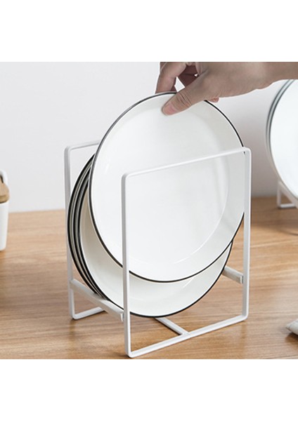 Santkuee Mutfak Bulaşıklık Metal Bulaşık Plaka Kase Tencere Kapağı Kurutma Standı Tutucu Raf Mutfak Depolama Raf Organizatör, Siyah (Yurt Dışından) fırsatları