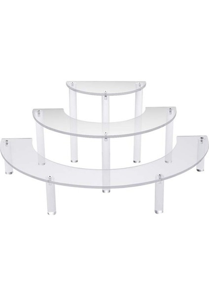 Santkuee 2 Adet Şeffaf Çıkarılabilir Akrilik Kek Ekran Standı Parti Yuvarlak Kek Tutucu Düğün Doğum Günü Partisi Dekorasyon (Yurt Dışından)