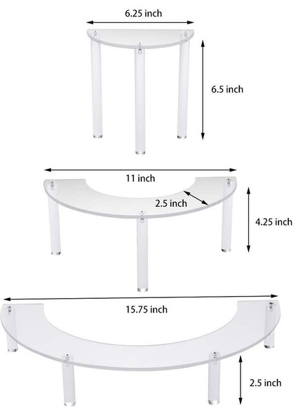 Santkuee 2 Adet Şeffaf Çıkarılabilir Akrilik Kek Ekran Standı Parti Yuvarlak Kek Tutucu Düğün Doğum Günü Partisi Dekorasyon (Yurt Dışından) fiyatları