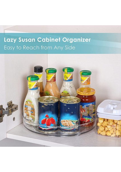 Santkuee Temizle Tembel Organizatör, Dolaplar Için Döner Tabla Baharat Rafı Mutfak, Banyo, Kiler Organizasyonu ve Depolama, 9 Inç (Yurt Dışından) fırsatları