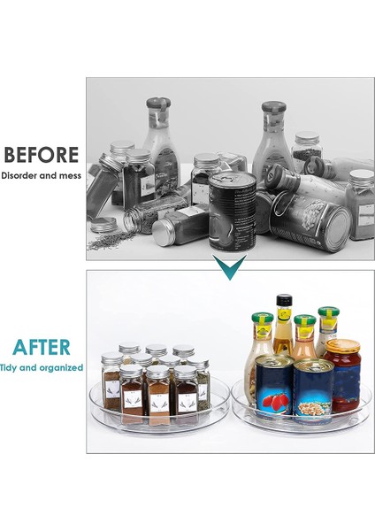 Santkuee Temizle Tembel Organizatör, Dolaplar Için Döner Tabla Baharat Rafı Mutfak, Banyo, Kiler Organizasyonu ve Depolama, 9 Inç (Yurt Dışından) indirimleri
