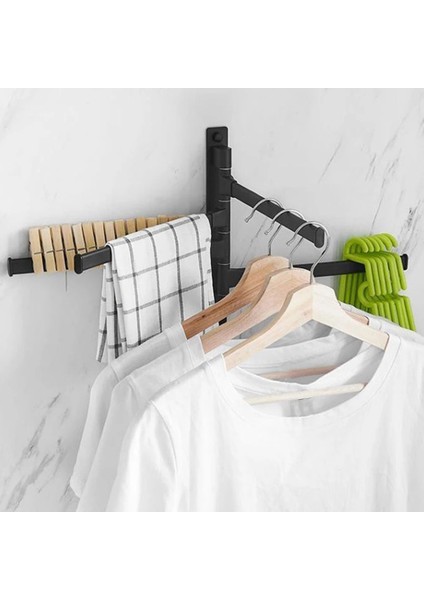 Santkuee Banyolar Için Dışarıya Açılabilen Havlu Barı 4 Kollu Uzay Alüminyum Döner Havlu Barları Duvara Monte Kancalı Depolama Rafı (Yurt Dışından) fırsatları