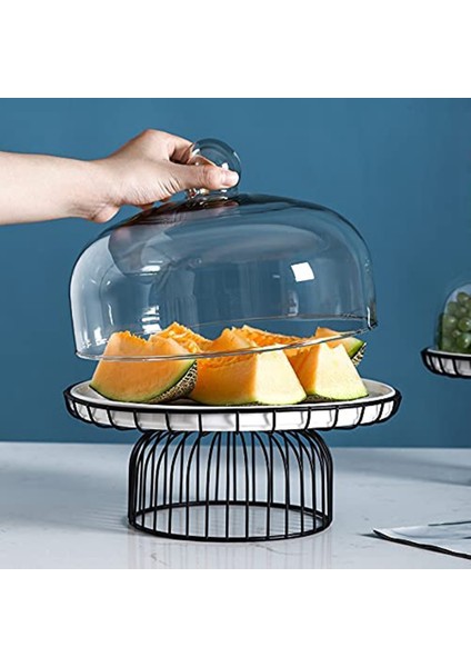 Santkuee Seramik Kek Tatlı Rafı, Yüksek Yuvarlak Kek Metal Raf, 6 Inç Kek Için Uygun, Düğün Doğum Günü Partisi Ekran B (Yurt Dışından) fiyatları