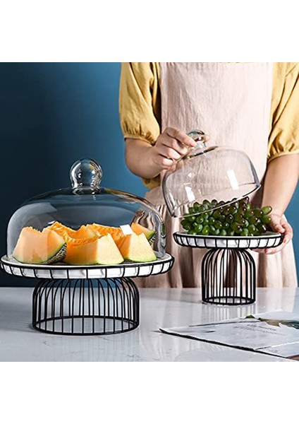 Santkuee Seramik Kek Tatlı Rafı, Yüksek Yuvarlak Kek Metal Raf, 6 Inç Kek Için Uygun, Düğün Doğum Günü Partisi Ekran B (Yurt Dışından) indirimleri