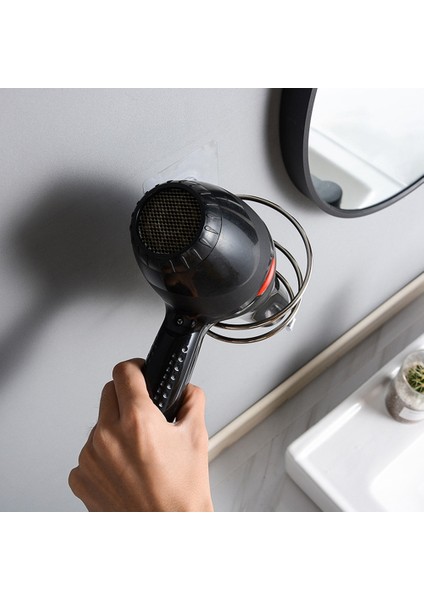Santkuee Paslanmaz Çelik Yumruksuz Saç Kurutma Makinesi Rafı Ev Banyo Saç Kurutma Makinesi Askısı Banyo Rafı (Yurt Dışından) indirimleri