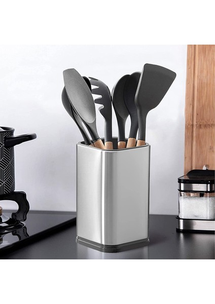 Santkuee Paslanmaz Çelik Çatal Bıçak Tutucu Derin Stabilite Için Tezgah Siyah Pişirme Gereçleri Tutucu Için Uygundur (Yurt Dışından) modelleri