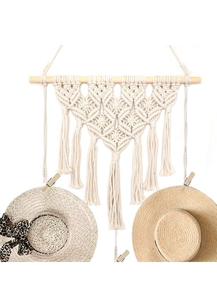 Santkuee Şapka Organizatör Şapka Duvar Asılı Şapka Askısı Duvar Depolama Için Şapka Rafı El Dokuma Şapka Depolama Askısı (Yurt Dışından) fırsatları