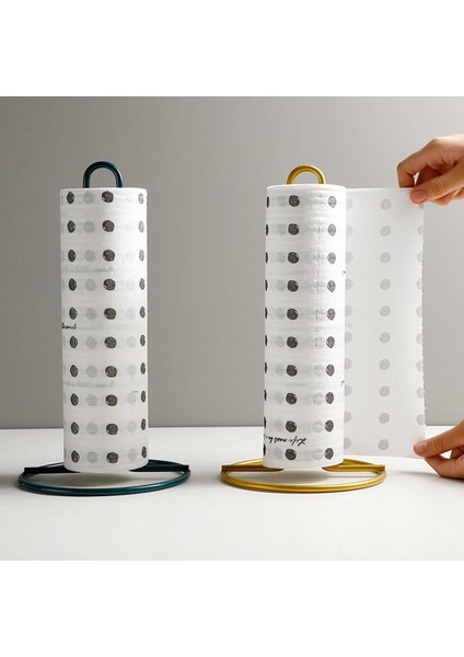 Santkuee Kağıt Havlu Askısı Mutfak Sarılmak Film Depolama Rulo Kağıt Tutucu Masaüstü Yağ Emici Kağıt Tutucu Mutfak Malzemeleri (Siyah) (Yurt Dışından) fırsatları