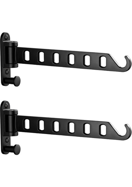 Santkuee Alüminyum Siyah Elbise Askısı Döner Katlanır Elbise Askısı Duvara Monte Askı Kurutma Rafı Kurutma Makinesi Balkon Kurutma (Yurt Dışından)