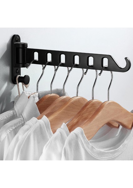 Santkuee Alüminyum Siyah Elbise Askısı Döner Katlanır Elbise Askısı Duvara Monte Askı Kurutma Rafı Kurutma Makinesi Balkon Kurutma (Yurt Dışından) fiyatları