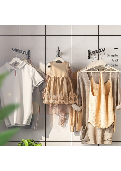 Santkuee Alüminyum Siyah Elbise Askısı Döner Katlanır Elbise Askısı Duvara Monte Askı Kurutma Rafı Kurutma Makinesi Balkon Kurutma (Yurt Dışından) fırsatları