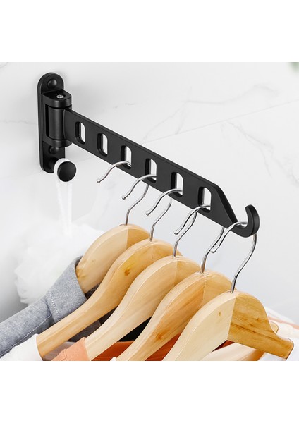 Santkuee Alüminyum Siyah Elbise Askısı Döner Katlanır Elbise Askısı Duvara Monte Askı Kurutma Rafı Kurutma Makinesi Balkon Kurutma (Yurt Dışından) indirimleri