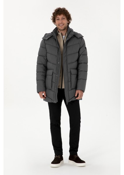 Erkek Gri Kaban 50312002-VR024 fırsatları