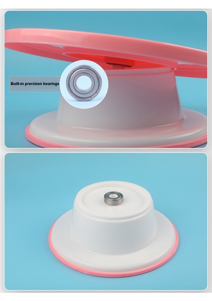 Santkuee Plastik Döner Plaka Kek Dahili Rulman Döner Iplik Yuvarlak Kek Standı Cupcake Döner Masa Döner Tabla Araçları-A (Yurt Dışından) fiyatları