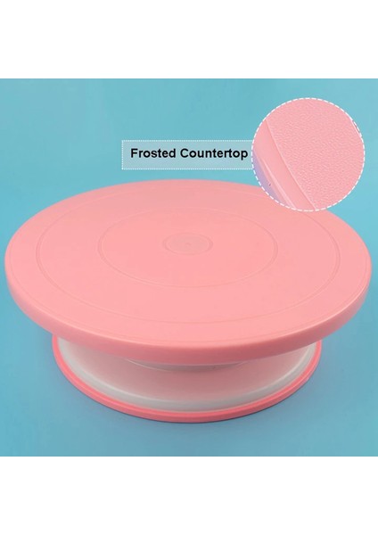 Santkuee Plastik Döner Plaka Kek Dahili Rulman Döner Iplik Yuvarlak Kek Standı Cupcake Döner Masa Döner Tabla Araçları-A (Yurt Dışından) fırsatları