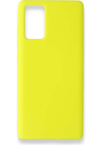 Samsung Galaxy Note 20 Kadife Dolgulu Lansman Silikon Kılıf Rcv/Nano Lansman