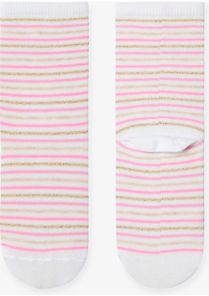 Çok Renkli Kız Çocuk Stripe Princess 3lü Soket Çorap modelleri