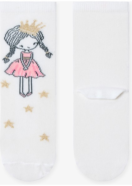 Çok Renkli Kız Çocuk Stripe Princess 3lü Soket Çorap indirimleri