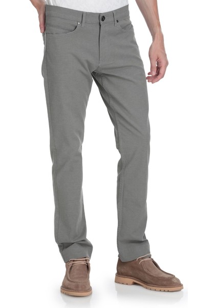 Haki Regular Fit Pamuklu 5 Cep Kanvas Pantolon