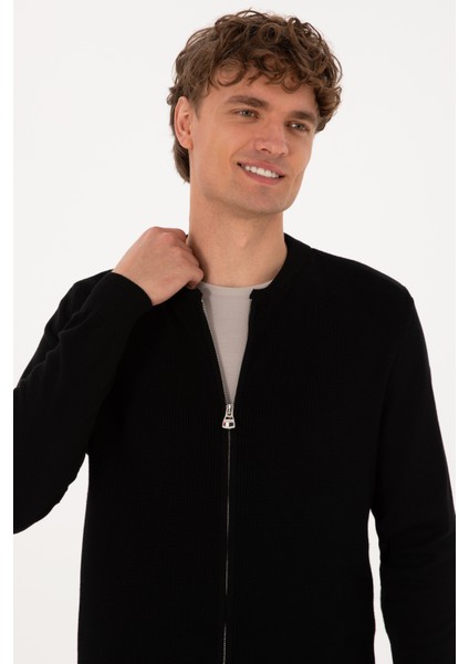 Erkek Siyah Hırka (Triko) 50313721-VR046 fiyatları