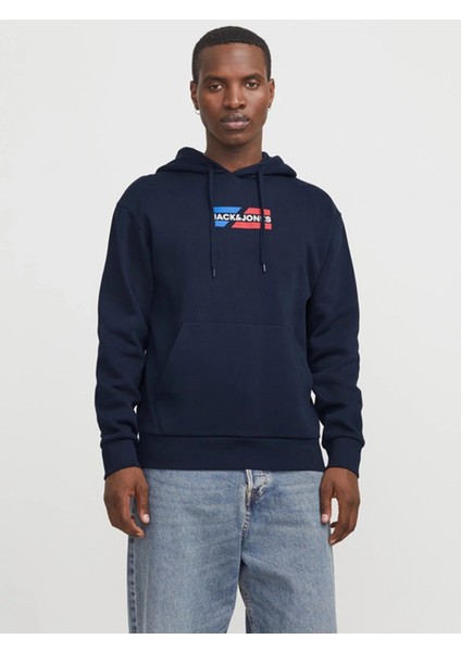 Jack&jones 12268422 Kapsonlu Erkek Sweat - Lacivert