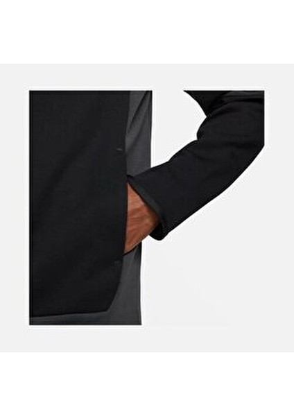 Sportswear Tech Fleece Windrunner Kapüşonlu Erkek Sweatshirt Beyaz Renkli Rahat Kesim