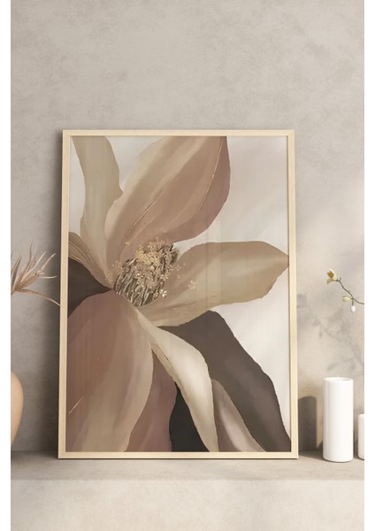 🌸 Bej Çiçek Temalı 3’lü Çerçeveli Tablo Seti – Modern Dekoratif Şıklık 🌸 CRV1122 23 x 32 modelleri